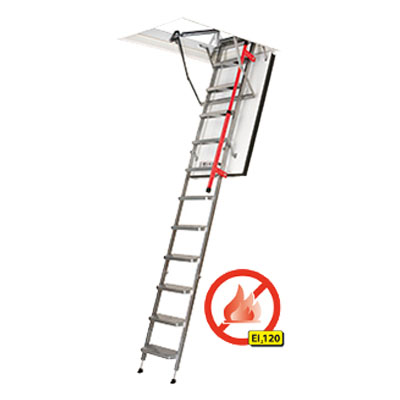 Escalier LMF 120 Coupe Feu - 1 rampe - Hauteur max. sous plafond 2.80m