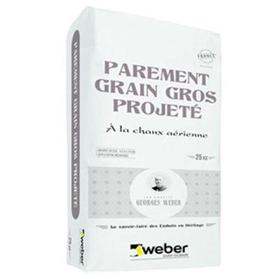 Weber parement grain gros projeté - Sac 25 kg 