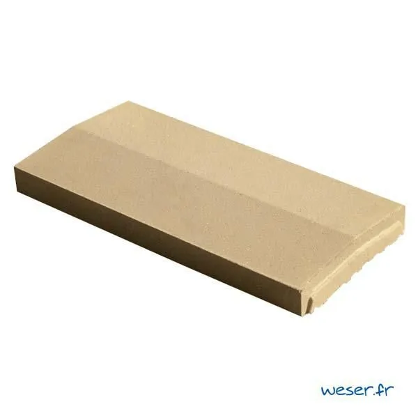 Chaperon de Mur Optipose® 49 x 28 cm – 2 Pentes – Ton Pierre